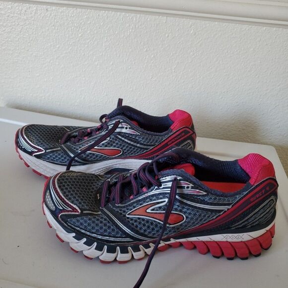 Brooks Womens Ghost 6 DNA Gray/Pink Athletic Active Running Sneakers Size 7 - Picture 13 of 15